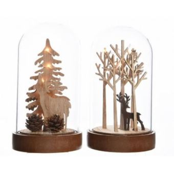 Maison dans cloche LED Kaemingk Blanc Modèle aléatoire