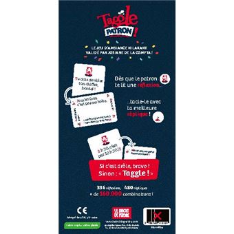 Jeu d’ambiance Droit de perdre Taggle Patron