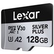 Carte mémoire Micro SDXC Lexar Plus 128 Go Noir et argent