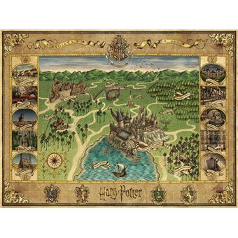 Puzzle 1500 pièces Ravensburger Harry Potter La carte de Poudlard