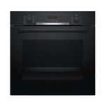 Bosch Serie 4 HBA573BA0 - Four - intégrable - niche - largeur : 56 cm - profondeur : 55 cm - hauteur : 58.5 cm - avec système auto-nettoyant - classe A - noir