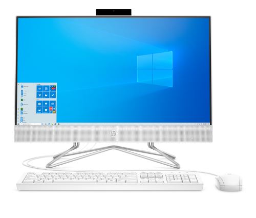 PC Tout en un HP 24-df0076nf 23,8 Intel Core i3 4 Go RAM 128 Go SSD + 1 To SATA Blanc neige