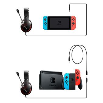 Casque Gaming Spirit of Gamer Pro-SH3 pour Nintendo Switch Noir et rouge