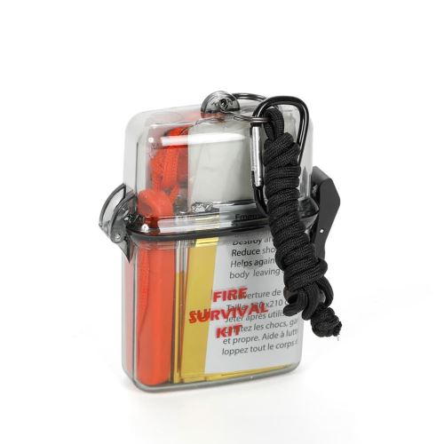 Kit Allume-feu Survival Laspi – Ferrobar 8cm, 20 000 Allumages, Outil 6-en-1, Cordon Cuir