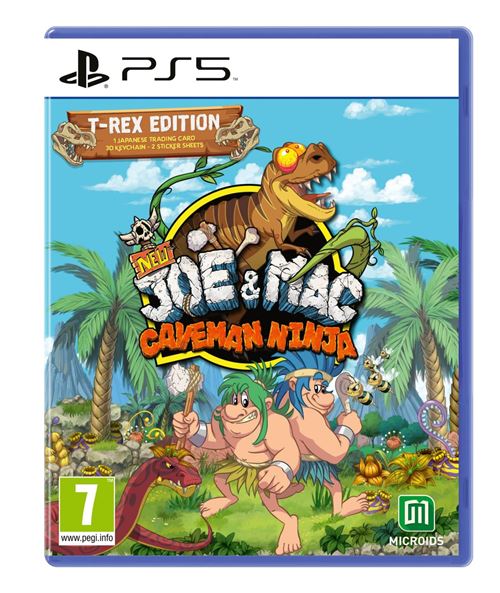 Pochette avant du jeu New Joe and Mac - Caveman Ninja - T-Rex Edition PS5