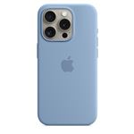 Coque en silicone avec MagSafe pour iPhone 15 Pro Bleu d'hiver