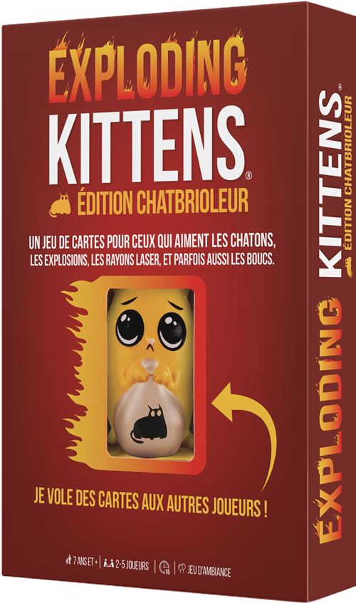 Jeu d’ambiance Asmodee Exploding Kittens édition Chatbrioleur