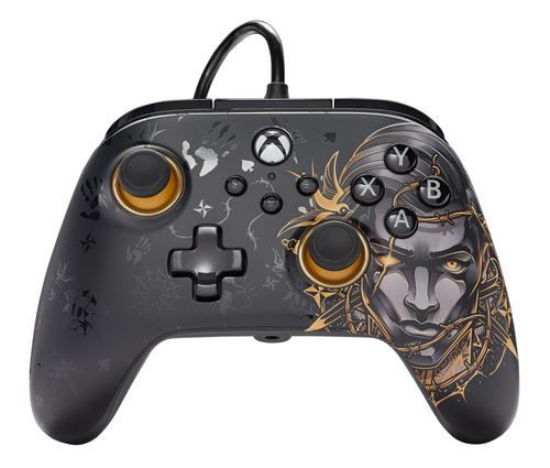 Manette sans fil PowerA Advantage Wired Controller Midas Noir et Or pour Xbox Series XS