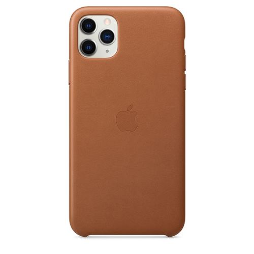 Coque en cuir pour iPhone 11 Pro Max Havane