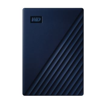 WD My Passport for Mac WDBA2F0050BBL - Disque dur - chiffré - 5 To - externe (portable) - USB 3.2 Gen 1 - AES 256 bits - bleu nuit - 1