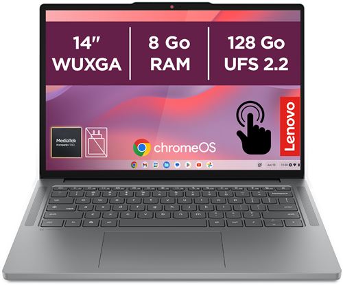 Chromebook Lenovo 14 MediaTek Kompanio 540 8 Go RAM et