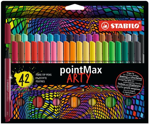 Etui carton 42 Feutres Stabilo PointMax Arty 0,8 mm