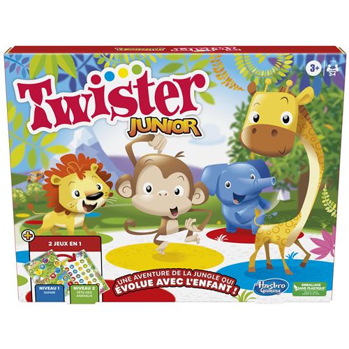 Jeu de Société Hasbro Gaming Twister Junior – Tapis Réversible 2-en-1 pour 2 à 4 Joueurs - vue 4