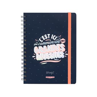 Agenda scolaire Mr. Wonderful 2021 2022 Classique Semainier C’est ici que commencent mes grandes réussites