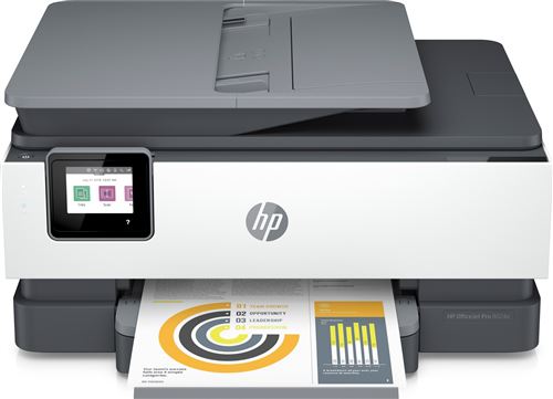 HP Officejet Pro 8024e All-in-One - Imprimante multifonctions - couleur - jet d'encre - 216 x 297 mm (original) - A4/Legal (support) - jusqu'à 13 ppm (copie) - jusqu'à 20 ppm (impression) - 225 feuilles - 33.6 Kbits/s - USB 2.0, LAN, Wi-Fi(n) - Compatib