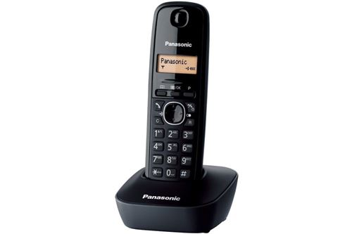 Panasonic KX-TG1611FRH - Téléphone sans fil avec ID d'appelant - DECT\GAP - (conférence) à trois capacité d'appel - noir