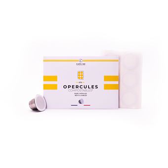 Opercules compostables x102 Caps Me 054421 Blanc