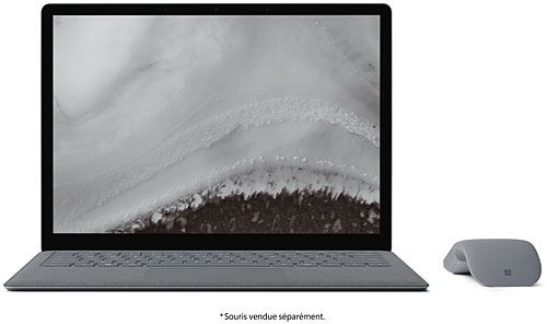 PC Ultra-Portable Microsoft Surface Laptop 2 13.5 Tactile Intel Core i5 8 Go RAM 128 Go SSD Platine