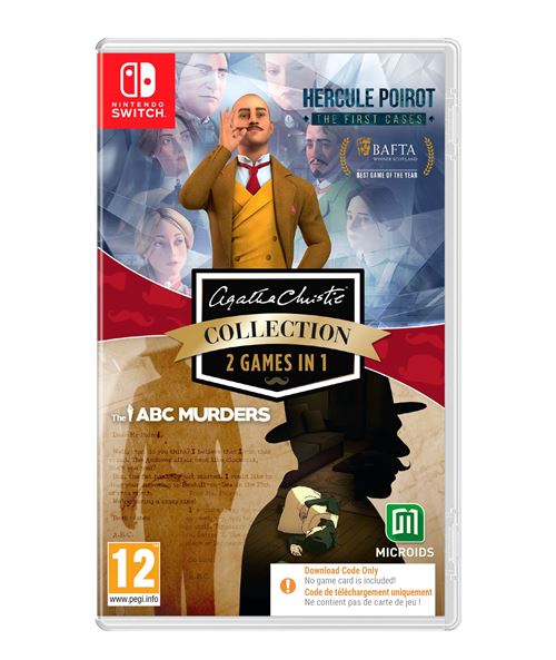 Pochette avant du jeu Bi-pack Agatha Christie Hercule Poirot The Fist Cases et The ABC Murders Code in a box Nintendo Switch