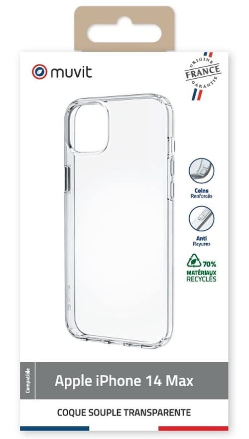 Coque souple Muvit For France iPhone 14 Plus Transparent