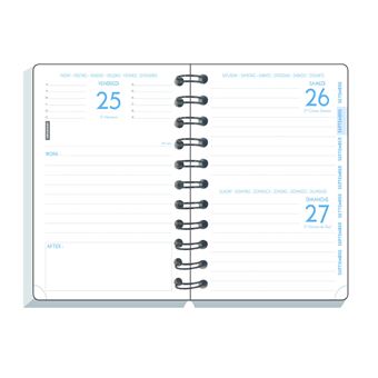 Agenda scolaire Exacompta 2022 2023 1 jour par page Forum Weta Aquarel Modèle aléatoire