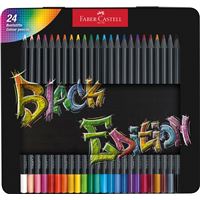 Boîte métal de 24 crayons couleur Faber-Castell Black Edition