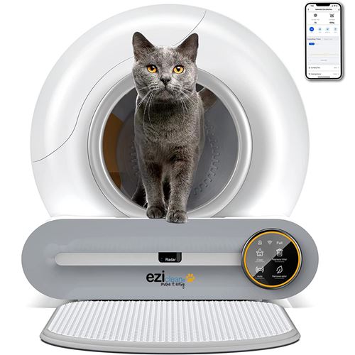 Litière robot autonettoyante connectée Eziclean® Catbot K8i Blanc