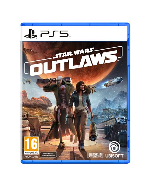 Pochette avant du jeu Star Wars Outlaws PS5