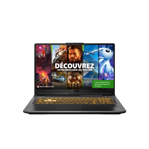 Pc Portable Gaming Asus F17-Tuf766Hc-Hx005T 17.3" Intel Core I7 16 Go Ram 512 Go Ssd Gris Éclipse + 1 Mois D'Abonnement Xbox Game Pass
