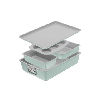 Set 5 pieces Tefal Ceramik, Moules Empilables J175S504 Vert - 1