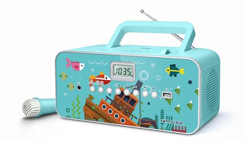 Radio Lecteur CD Muse M-29 KB – Port USB, Microphone, Portable - vue 3