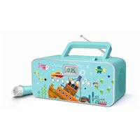 Radio Hf company Lecteur CD MP3 Ocean enfant avec port USB - Blanc et bleu  METRONIC®