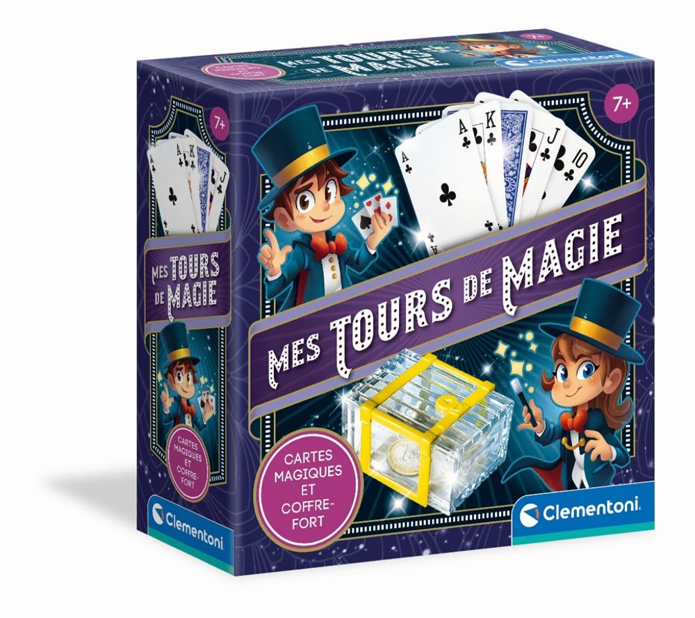 Coffret Magie DINORUN – Chapeau, Baguette, Lapin, 6 Tours, Costume Magicien, 6-12 Ans