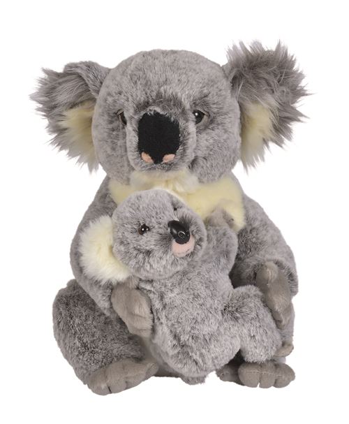 Peluche Nicotoy Koala Avec Bebe 28 Cm Personnage En Peluche Achat Prix Fnac