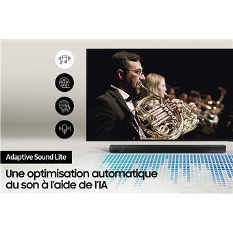 SAMSUNG Barre de Son HW-Q60B - Dolby Atmos 3.1, Q-Symphony, Subwoofer sans  Fil Inclus, Son Intelligent Lite et Tap Sound