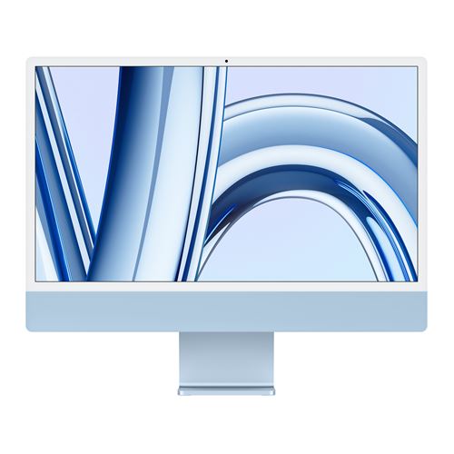 Apple iMac 24" écran retina 4,5K 256 Go 8 Go RAM Puce M3 CPU 8 cœurs GPU 10 cœurs Bleu Reconditionné