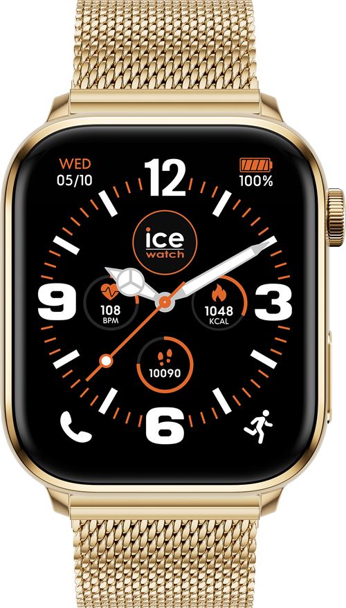 Montre Connectée Ice-Watch Ice Smart 3.0 37 Mm Bluetooth Doré Avec Bracelet En Acier Inoxydable Doré