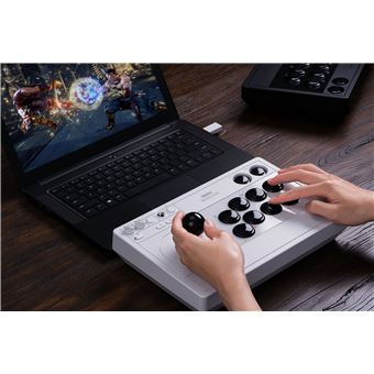 Console rétrogaming Just For Games Arcade Stick Xbox et PC Blanc