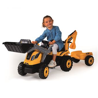 Tracteur à pédales Smoby avec une pelle à l'avant