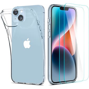 Pack coque souple + verre trempé 2,5D pour iPhone 14