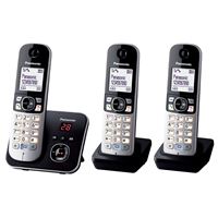 Panasonic KX-TG6823 - snoerloze telefoon - antwoordsysteem met nummerherkenning + 2 extra handsets