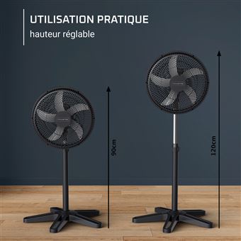 Ventilateur sur pied Rowenta Écoconcu Turbo Essential VU3110F3 55W Noir