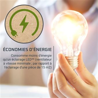 Ventilateur sur pied Rowenta Écoconcu Turbo Essential VU3110F3 55W Noir
