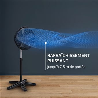 Ventilateur sur pied Rowenta Écoconcu Turbo Essential VU3110F3 55W Noir