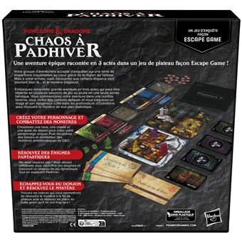 Jeu de rôles Avalon Hill Dungeons et Dragons Chaos à Padhiver