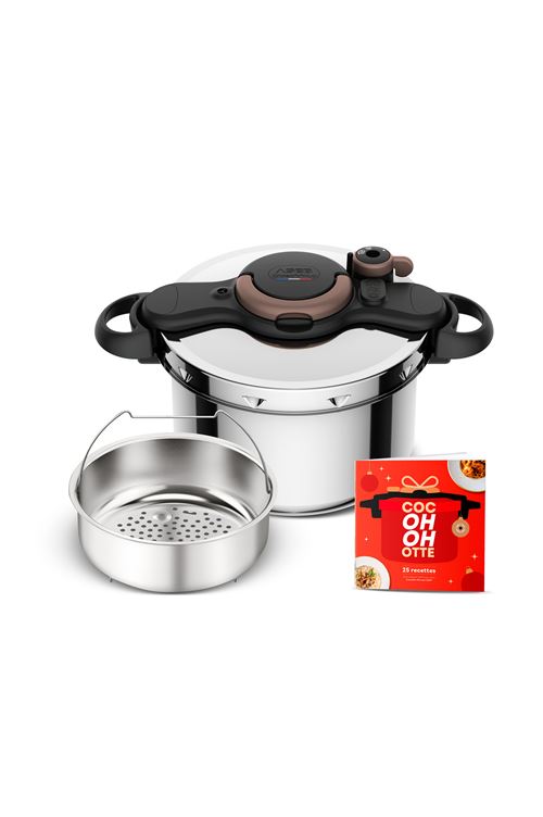 Cocotte-Minute Seb Clipsominut'' Gourmande 7,5L P4624875 Noir Argent