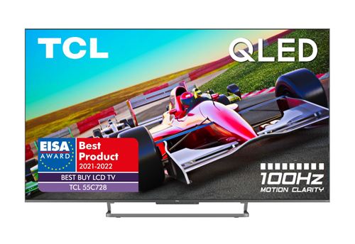 TCL 55C729 - 55 diagonale klasse (54.6 zichtbaar) led-achtergrondverlichting lcd-tv - QLED - Smart TV - Android TV - 4K UHD (2160p) 3840 x 2160 - HDR - Quantum Dot - opgeruwd zilver