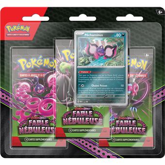 Cartes à collectionner Pokémon 3 Pack Carte promo Pêchaminus EV65 Ecarlate et Violet Fable Nébuleuse - 1