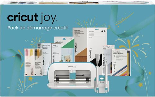 Pack de démarrage créatif Cricut Joy Holiday Blanc et bleu