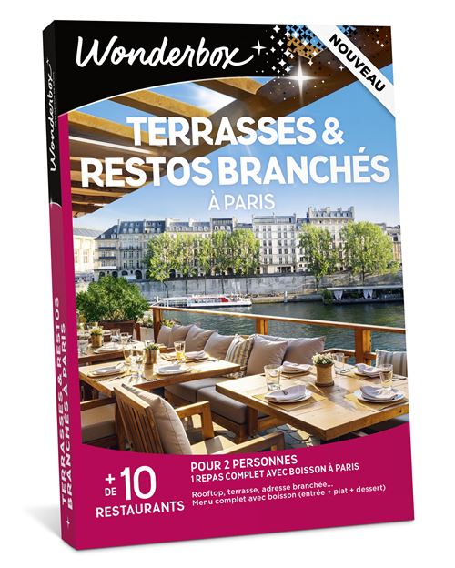 Coffret cadeau Wonderbox Terrasses et Restos branchés à Paris pour 2 personnes
